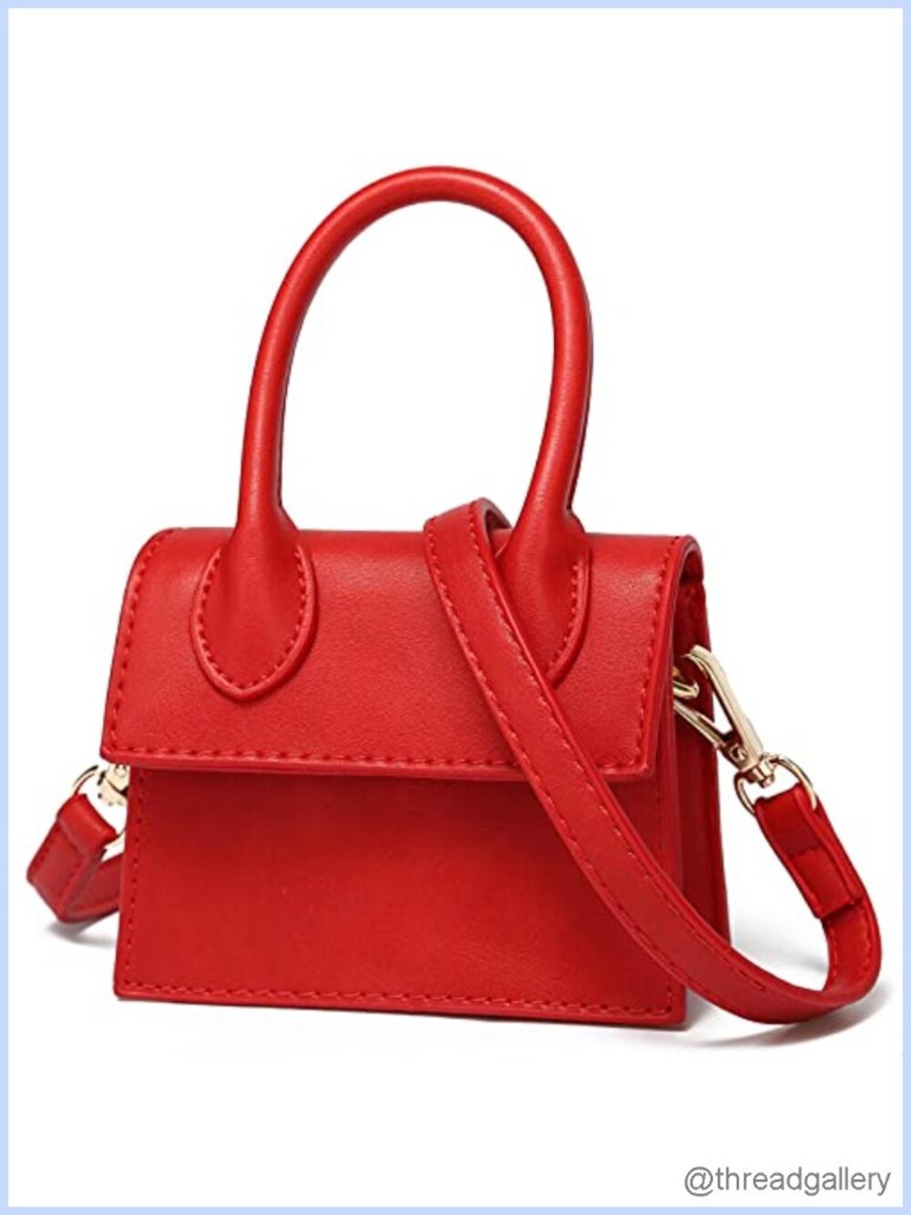 Mini Crossbody Bag PU Faux Leather Crocodile Pattern Detachable Strap Women